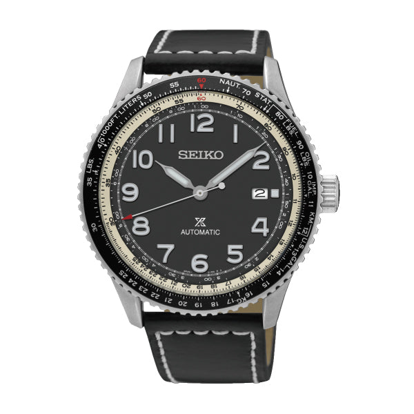 Seiko Prospex (Japan Made) Automatic Black Calfskin Leather Strap Watch SRPB61K1 | Watchspree