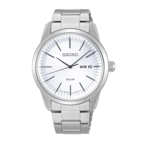 Seiko Solar Silver Stainless Steel Band Watch SNE523P1 | Watchspree