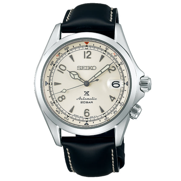 [JDM] Seiko Prospex (Japan Made) Alpinist Automatic Black Leather Strap Watch SBDC089 SBDC089J