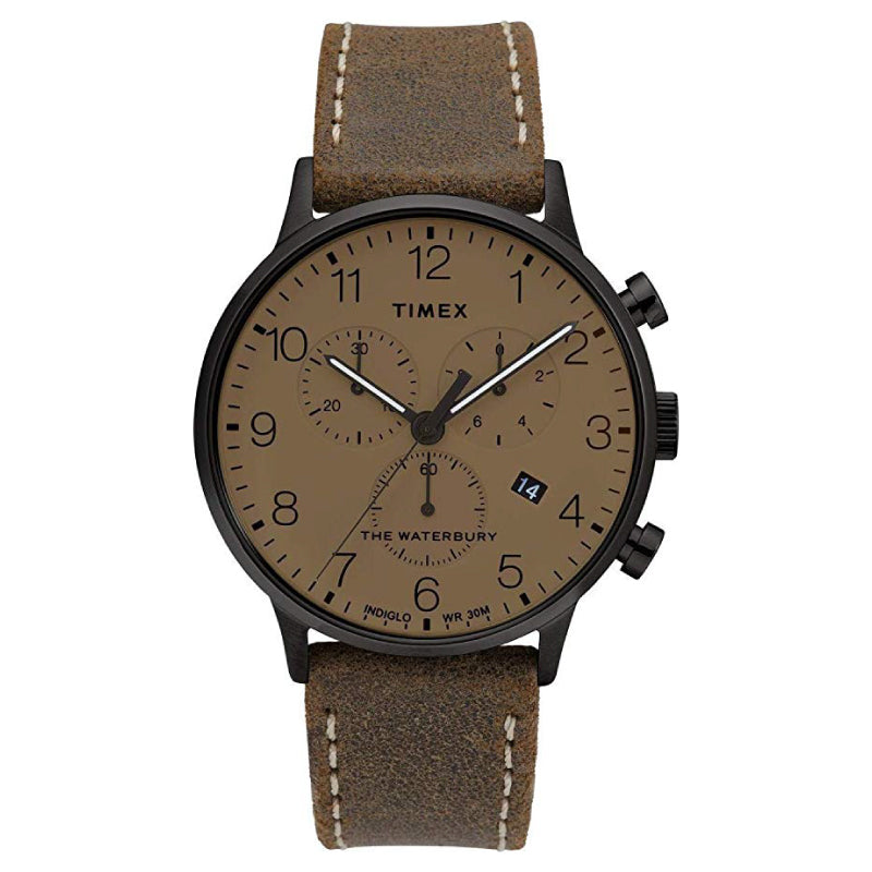 Timex Men's Waterbury Classic Chronograph 40mm Brown Black Watch TW2T28300
