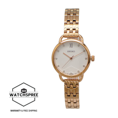 Seiko Women's Analog Quartz Recraft Rose Gold Tone Stainless Steel Band Watch SUR698P1