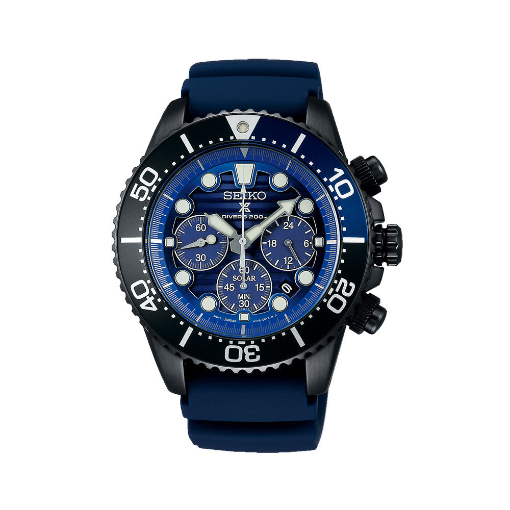 [JDM] Seiko Prospex (Japan Made) Solar Diver Scuba Special Edition Navy blue Silicone Strap Watch SBDL057 SBDL057J